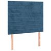 vidaXL T&ecirc;te de lit &agrave; LED Bleu fonc&eacute; 100x5x118/128 cm Velours
