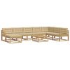 vidaXL Ensemble de canap&eacute;s d'ext&eacute;rieur 9 pc Blanc et Beige