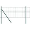 vidaXL Fixation au sol Euro pour cl&ocirc;ture 50 x 0,6 m Vert Maille