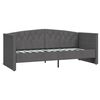 vidaXL Lit avec &eacute;clairage USB Gris fonc&eacute; Velours 90x200 cm
