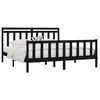 vidaXL Cadre de lit sans matelas noir bois massif de pin 200x200 cm