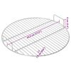 vidaXL Grille de barbecue ronde &Oslash;44,5 cm acier inoxydable 304