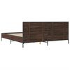 vidaXL Cadre de lit sans matelas ch&ecirc;ne marron 180x200 cm
