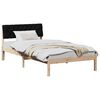 vidaXL Cadre de lit Marron et noir 100 x 200 cm Bois massif en pin