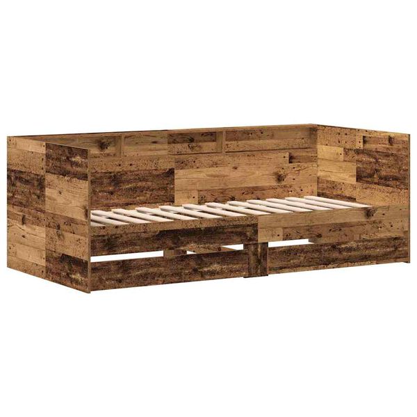 vidaXL Lit d'appoint Bois Ancien 90 x 190 cm Bois d'ing&eacute;nierie