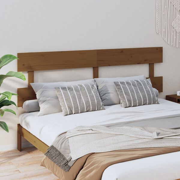 vidaXL T&ecirc;te de lit Marron miel 184x3x81 cm Bois massif de pin
