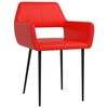 vidaXL Chaises &agrave; manger lot de 2 rouge similicuir