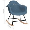 vidaXL Chaise &agrave; bascule Bleu Tissu