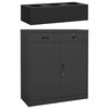 vidaXL Armoire de bureau et jardini&egrave;re Anthracite 90x40x125 cm Acier