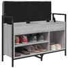 vidaXL Banc &agrave; chaussures sonoma gris 85,5x32x57,5 cm bois d'ing&eacute;nierie