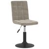 vidaXL Chaises pivotantes &agrave; manger lot de 6 gris clair velours