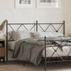 vidaXL T&ecirc;te de lit de remplacement m&eacute;tal noir 150 cm