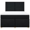 vidaXL Sommier &agrave; lattes de lit avec matelas Noir 160x200 cm Tissu