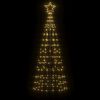 vidaXL Sapin de No&euml;l &agrave; LED avec piquets 220 LED blanc chaud 180 cm