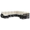 vidaXL Ensemble de canap&eacute; de jardin 11 pc Noir polyrotin