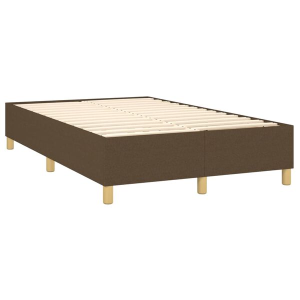 vidaXL Sommier &agrave; lattes de lit avec matelas Marron fonc&eacute; 120x200 cm