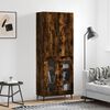 vidaXL Buffet haut Ch&ecirc;ne fum&eacute; 69,5x34x180 cm Bois d'ing&eacute;nierie
