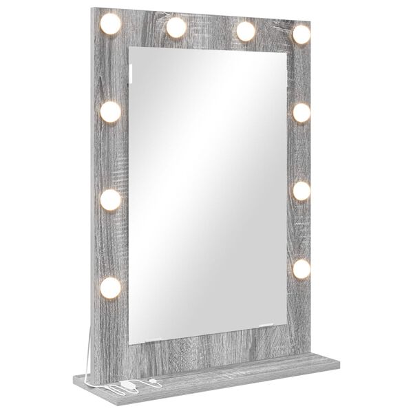 vidaXL Miroir de vanit&eacute; Rectangulaire Gris Sonoma 70 x 50 x 18 cm