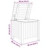 vidaXL Bo&icirc;te de rangement avec couvercle RANA blanc bois massif de pin