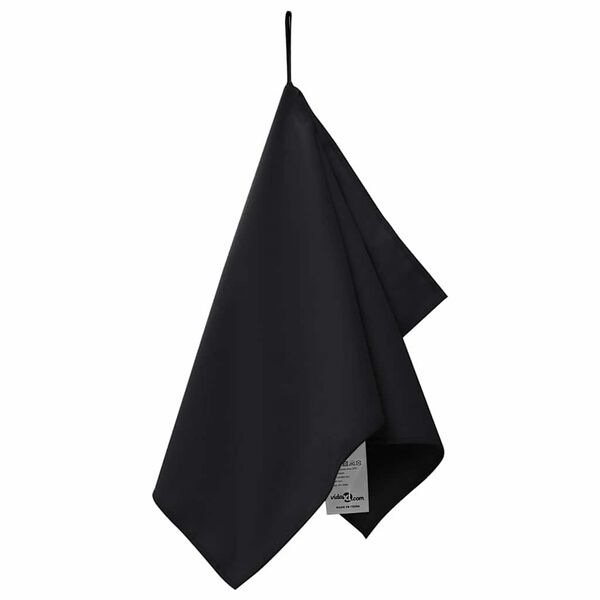 vidaXL Serviettes de sport 2 pcs Noir 50 x 30 cm