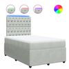 vidaXL Sommier &agrave; lattes de lit et matelas Gris clair 120x200cm Velours