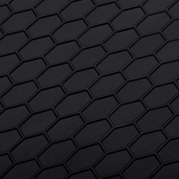 vidaXL Tapis de voiture Noir Caoutchouc