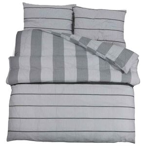 vidaXL Ensemble de housse de couette gris clair 200x220 cm coton