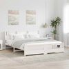 vidaXL Cadre de lit Blanc 200 x 200 cm Bois d'ing&eacute;nierie