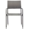 vidaXL Ensemble &agrave; manger de jardin 9pcs gris/noir r&eacute;sine tress&eacute;e/acier