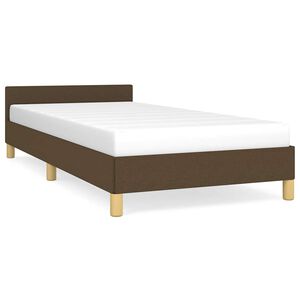 vidaXL Cadre de lit sans matelas marron fonc&eacute; 90x200 cm tissu