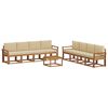 vidaXL Ensemble de canap&eacute;s d'ext&eacute;rieur 9 pcs Naturel et Beige