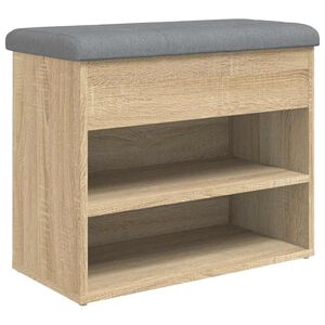 vidaXL Banc &agrave; chaussures ch&ecirc;ne sonoma 62x32x50 cm bois d'ing&eacute;nierie