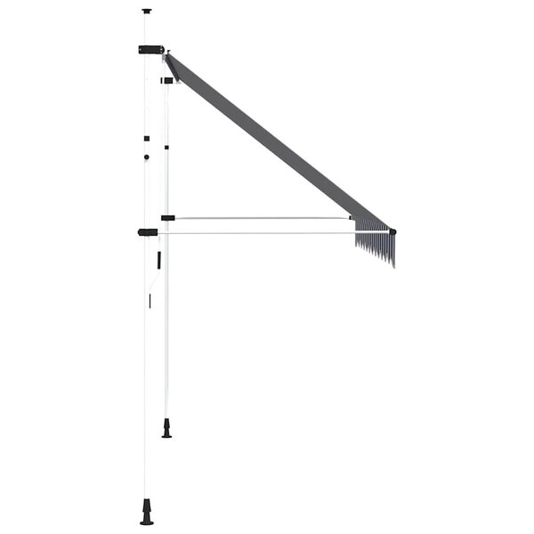 vidaXL Auvent r&eacute;tractable manuel 300 cm Rayures bleues et blanches