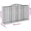 vidaXL Paniers &agrave; gabions arqu&eacute;s 12 pcs 300x50x160/180 cm fer galvanis&eacute;