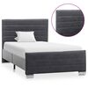 vidaXL Cadre de lit Gris Similicuir daim 90 x 200 cm