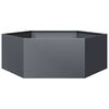 vidaXL Jardini&egrave;re anthracite hexagone 138x120x45 cm acier