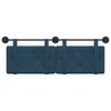 vidaXL T&ecirc;te de lit suspendue Bleu 150 x 55 x 5 cm Velours