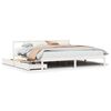 vidaXL Cadre de lit sans matelas blanc 200x200 cm bois massif de pin