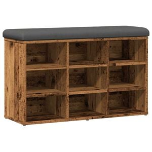 vidaXL Banc &agrave; chaussures vieux bois 82x32x50 cm bois d'ing&eacute;nierie