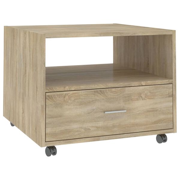 vidaXL Table basse chêne sonoma 55x55x40 cm bois d'ingénierie