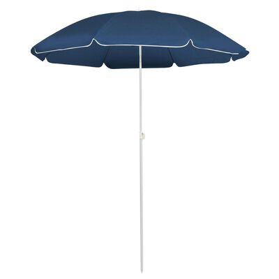 vidaXL Parasol de jardin avec mât en acier bleu 180 cm