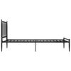 vidaXL Cadre de lit sans matelas noir m&eacute;tal 90x200 cm