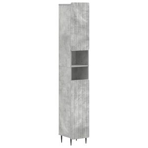 vidaXL Armoire de Salle de Bain avec &Eacute;tag&egrave;re Ouverte ZWOLLE Gris b&eacute;ton