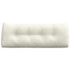 vidaXL Coussin de Dos Cr&egrave;me 120 x 24 x 50 cm Velours