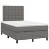 vidaXL Sommier &agrave; lattes de lit avec matelas Gris 120x200 cm Similicuir