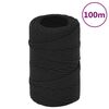 vidaXL Corde de bateau Noir complet 2 mm 100 m Polypropyl&egrave;ne