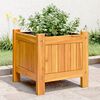 vidaXL Jardini&egrave;re avec doublure 31x31x30 cm bois massif d'acacia