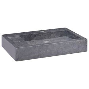 vidaXL Lavabo Noir 58x39x10 cm Marbre
