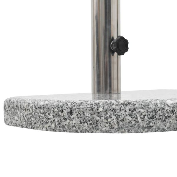 vidaXL Socle de parasol Granite courbe 10 kg Gris