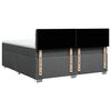 vidaXL Sommier &agrave; lattes de lit avec matelas Gris fonc&eacute; 200x200cm Tissu